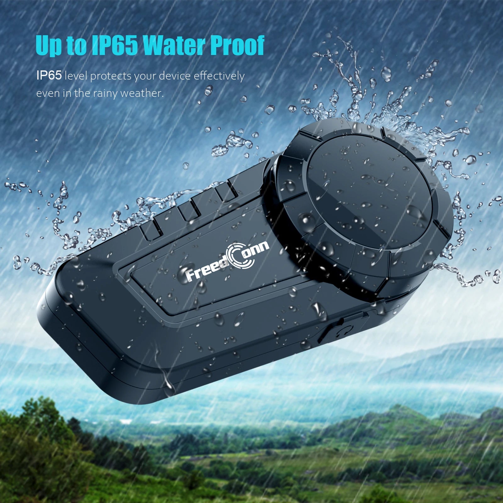 FREEDCONN KY Pro Motorcycle Bluetooth Intercom – 6-Rider 1000m