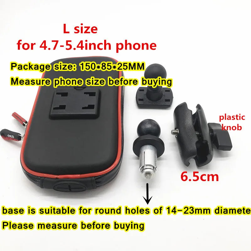 Waterproof Motorcycle Phone Pouch – Handlebar Mount Bag with Card Slots for Honda F5, CBR650F & VFR1200