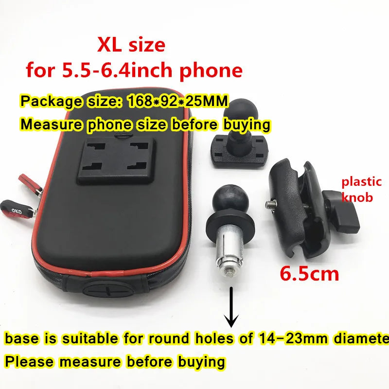 Waterproof Motorcycle Phone Pouch – Handlebar Mount Bag with Card Slots for Honda F5, CBR650F & VFR1200