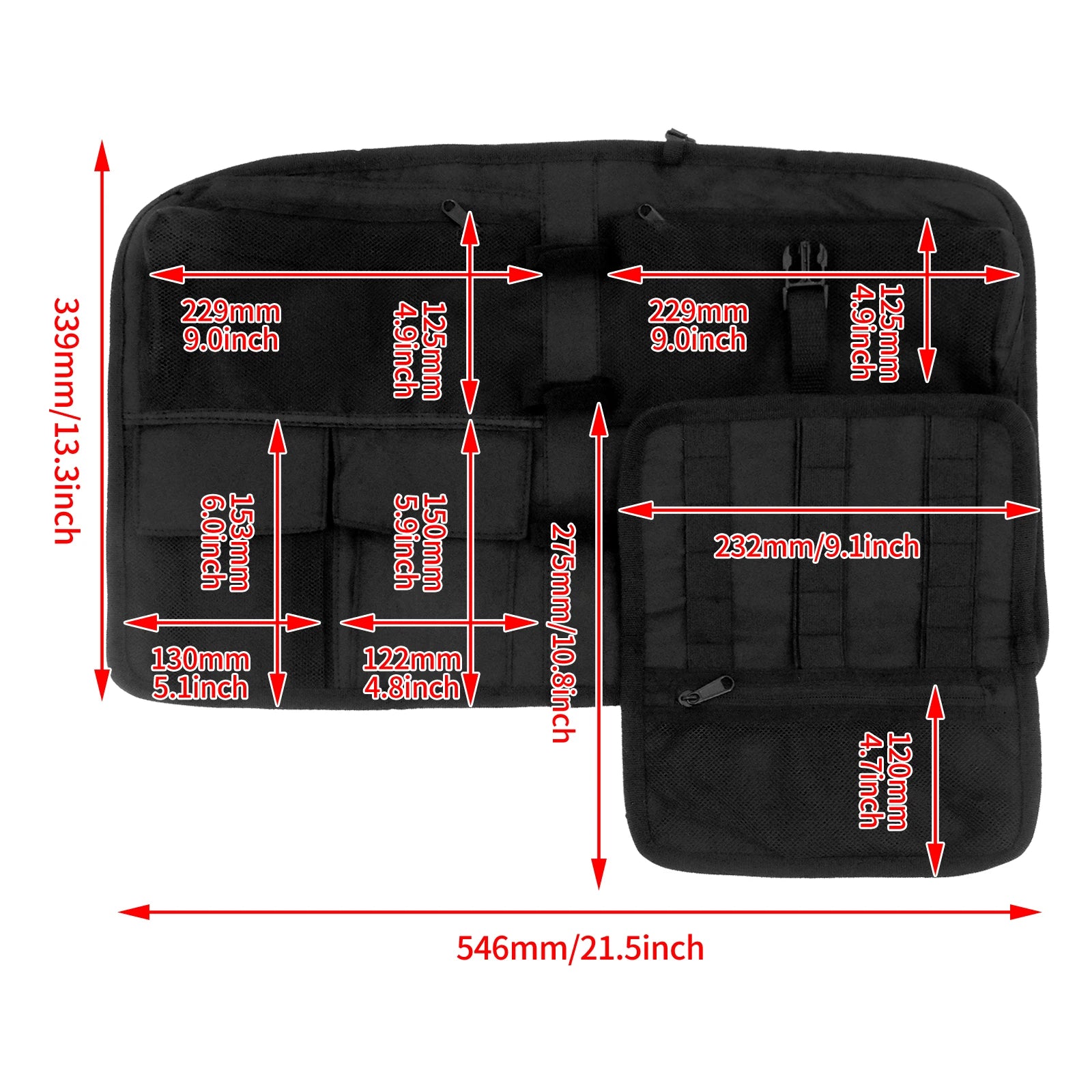 REWMTER Motorcycle Tour Luggage Trunk Lid Organizer Hard Storage Bags Case Saddlebag for Indian Roadmaster 2015-2021 Chieftain 2014-2021 – Nylon Waterproof Quick-Disconnect