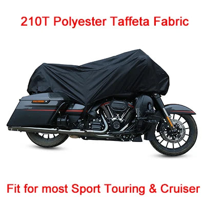 X Autohaux 210T Half Motorcycle Cover Travel Waterproof Outdoor Dustproof Rain Dust Anti UV Motor Scooter Protector Cover M L XL – 210T Polyester PU Silver Adjustable Elastic Band with Carry Bag