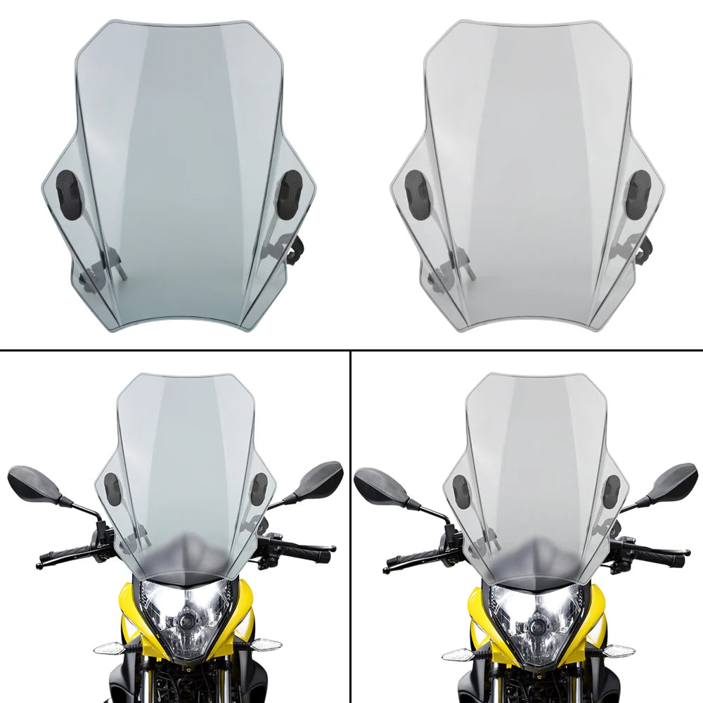 Motorcycle Windshield – Universal Adjustable Windscreen for MT07, MT09 & Sport Bikes