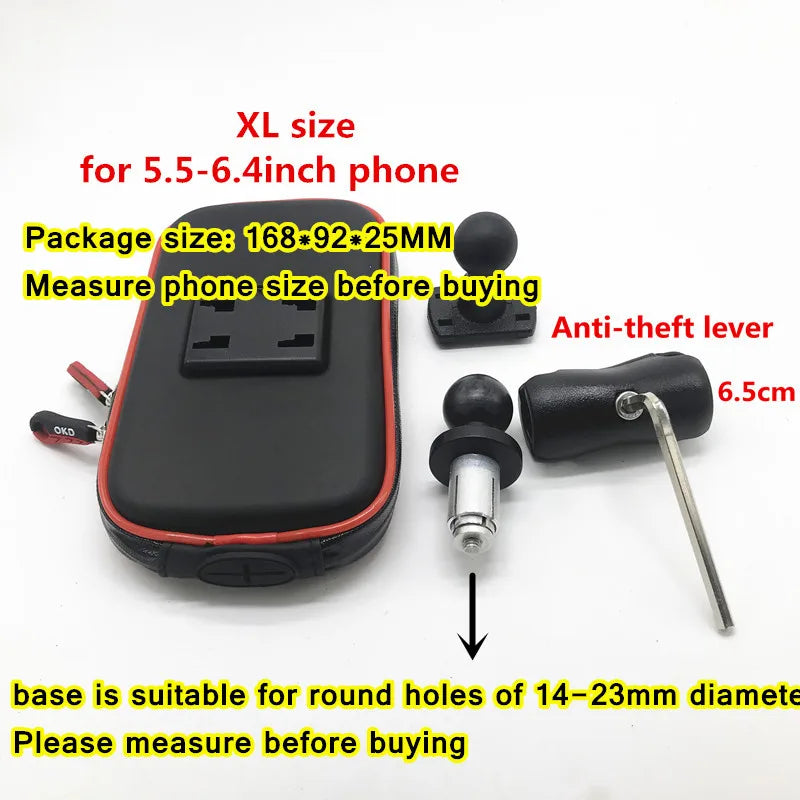 Waterproof Motorcycle Phone Pouch – Handlebar Mount Bag with Card Slots for Honda F5, CBR650F & VFR1200