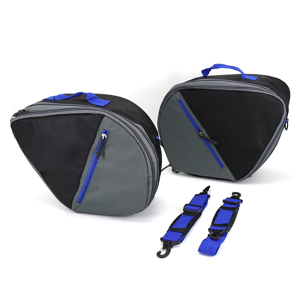 Otilli Yamaha Tracer 9 900 GT Motorcycle Luggage Bags Expandable Inner Bags Pannier Liner Tool Box Saddle Bag Suitcases Nylon – Blue / Red (1 Pair)