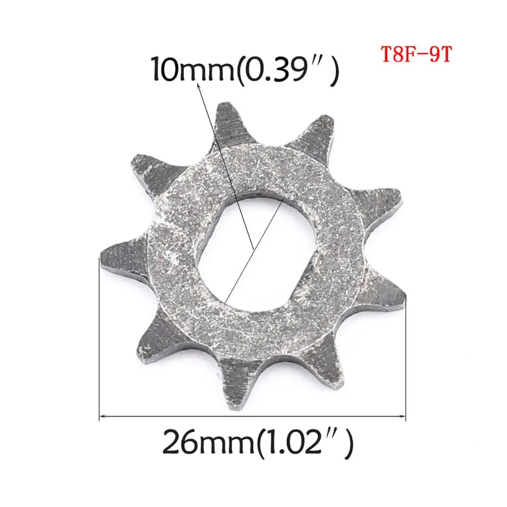 TDPRO 5pcs 25H T8F Chain 9T 11T Front Sprocket Gear Part 2 Stroke Engine Fits 43cc 47cc 49cc Mini Pocket Pit Bike Scooter ATV