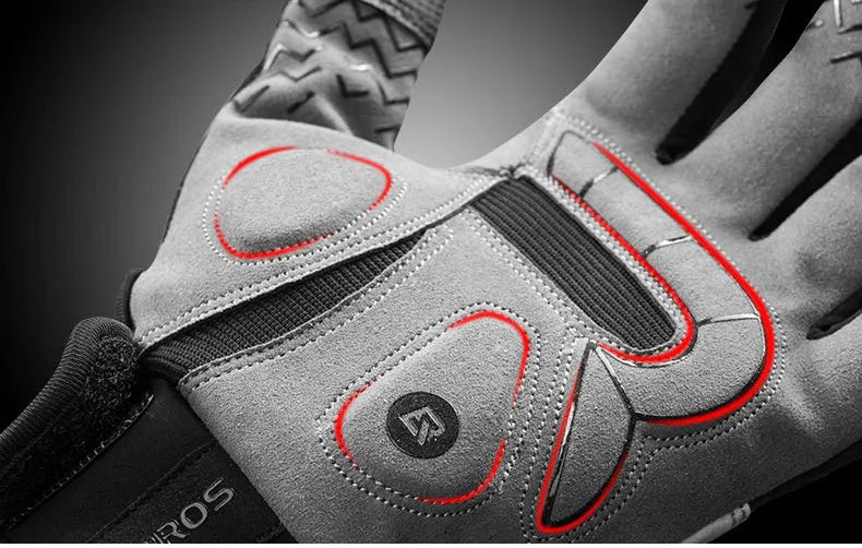 ROCKBROS Cycling Gloves Thermal Autumn Winter Gloves Windproof SBR Touch Screen Bike Gloves Full Finger Shockproof Sport Gloves