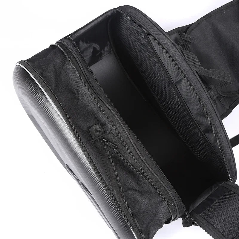 oezrefit 2PCS Universal Fit Motorcycle Pannier Bags Luggage Saddle Bags Side Storage Fork Travel Pouch Box Motorcycle Side Helmet Riding Waterproof 36L-58L with Rain Cover – Black