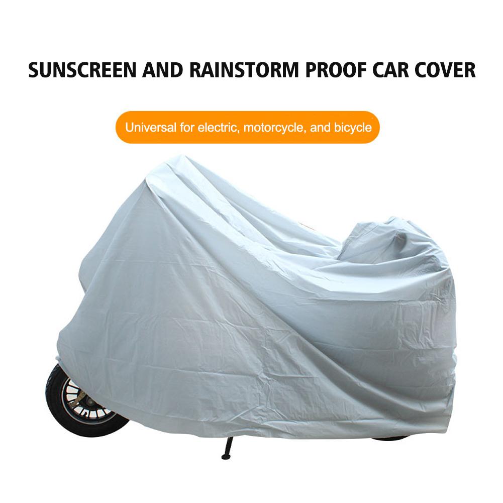 Motorcycle Outdoor Indoor Protective Cover Waterproof Bike Scooter Outdoor Rain Dust UV Proof Sun Protection Case for Motorbike – PEVA Silver S-XL 50cc 125cc 150cc Scooter Electric Scooter