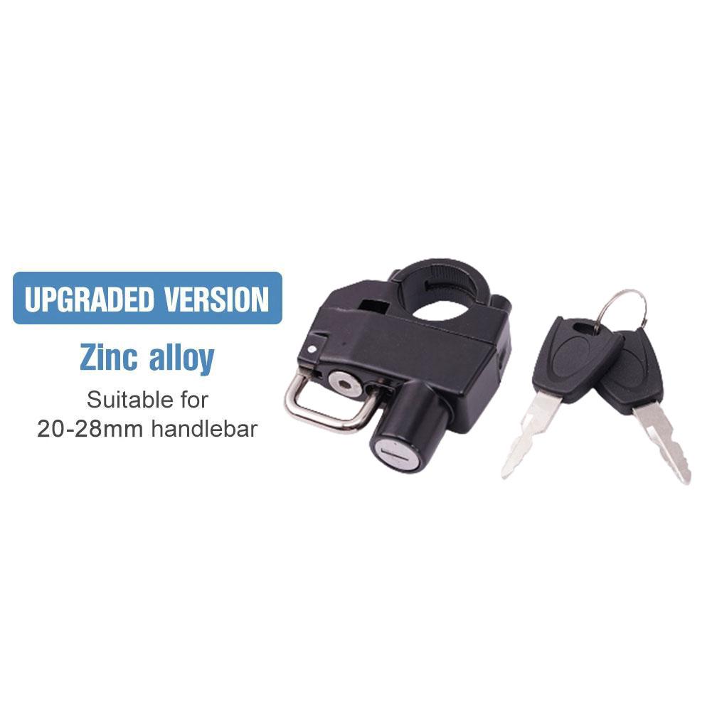 Motorcycle Helmet Lock Anti-Theft Bicycle Helmet Security Locks For 20-28mm Handlebar with 2 Keys and Installation Tool