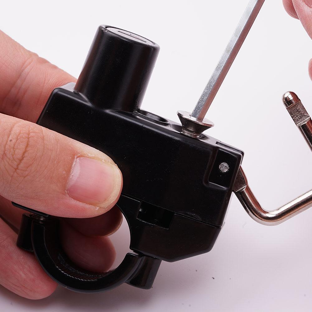 Motorcycle Helmet Lock Anti-Theft Bicycle Helmet Security Locks For 20-28mm Handlebar with 2 Keys and Installation Tool