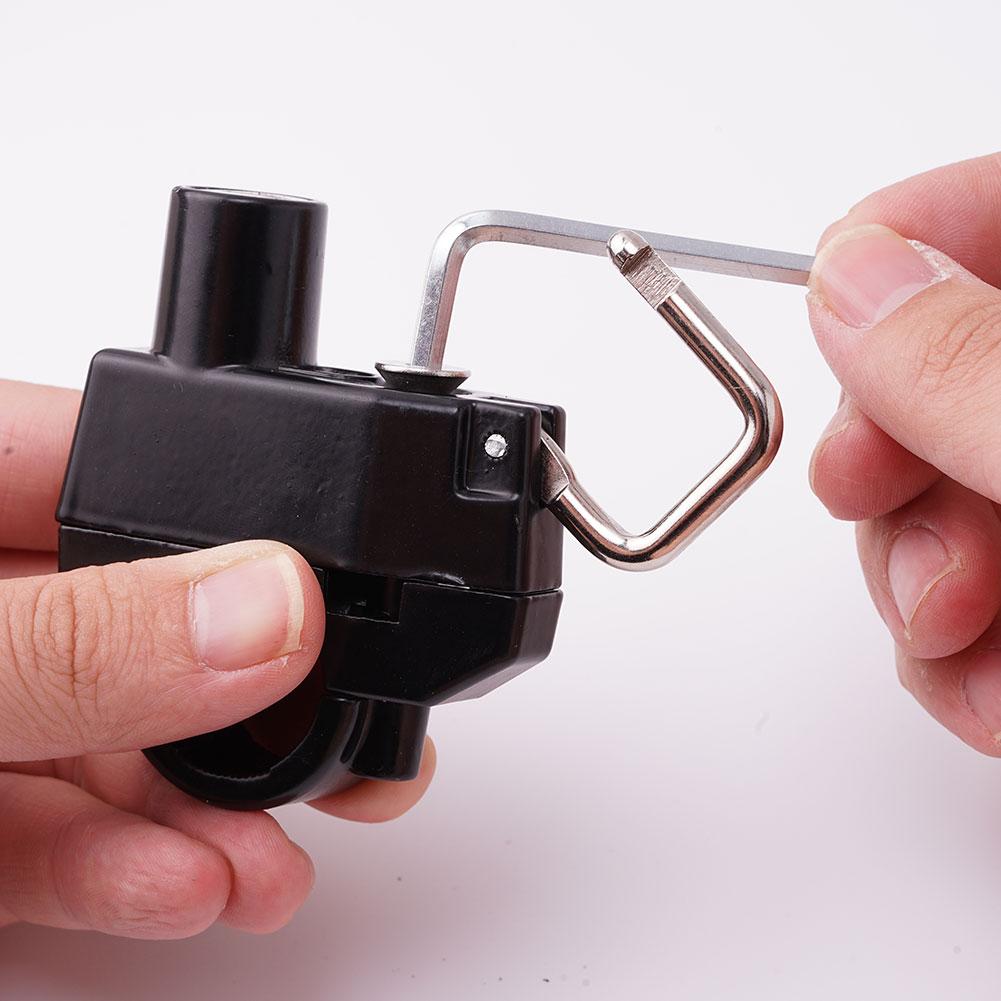 Motorcycle Helmet Lock Anti-Theft Bicycle Helmet Security Locks For 20-28mm Handlebar with 2 Keys and Installation Tool