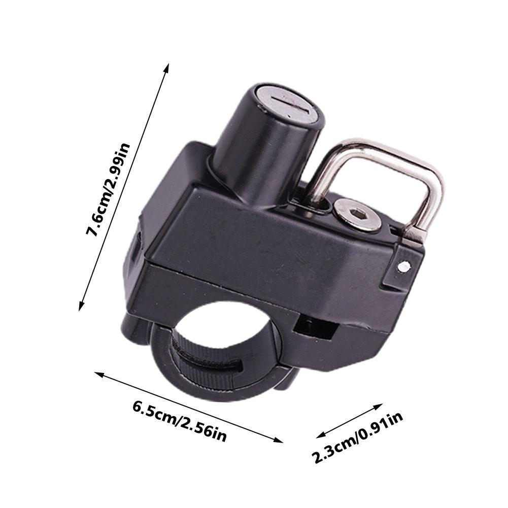 Motorcycle Helmet Lock Anti-Theft Bicycle Helmet Security Locks For 20-28mm Handlebar with 2 Keys and Installation Tool