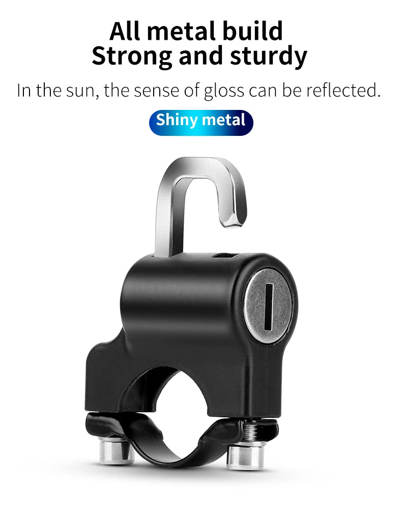 WEST BIKING Mini Bike Helmet Lock Portable Aluminum Alloy Bicycle Motorcycle Anti-theft Safety Lock MTB Road Bike Accessories
