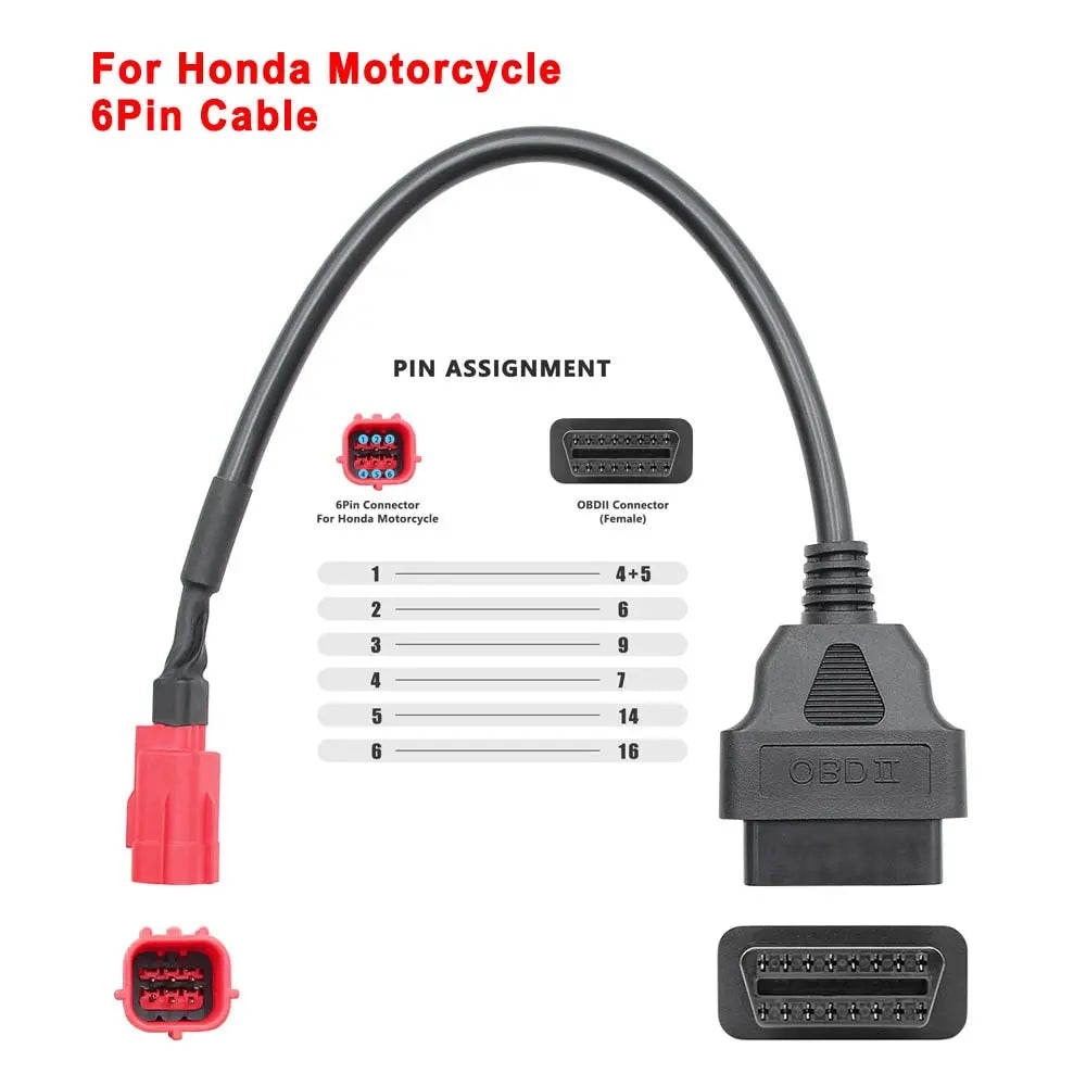 ITCARDIAG ELM327 V1.5 Motorcycle OBD2 Adapter Cable Kit – EFI Bikes – Yamaha Honda Kawasaki Suzuki Ducati KTM Harley – Android – $37–48