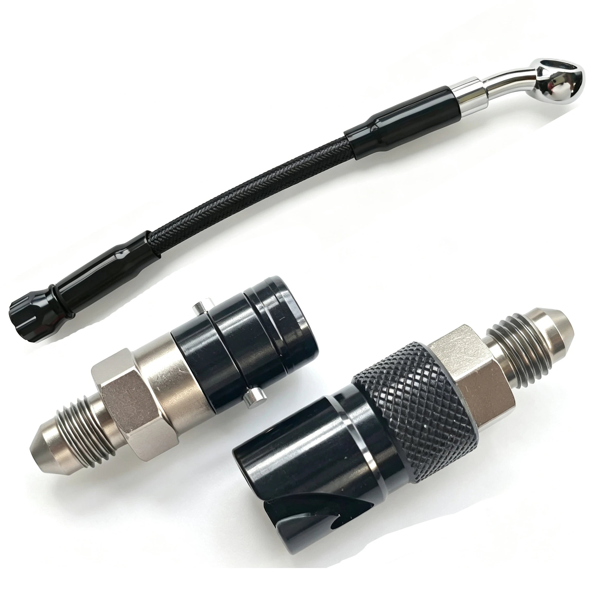 Universal Motorcycle AN3 Aluminum Caliper Brake Line Hose Adapter – Brake Line Tools – Quick Disconnect Brake Hose Oil Breaker Connector – 7075 CNC – Yamaha Honda Kawasaki Suzuki BMW Ducati – from $12
