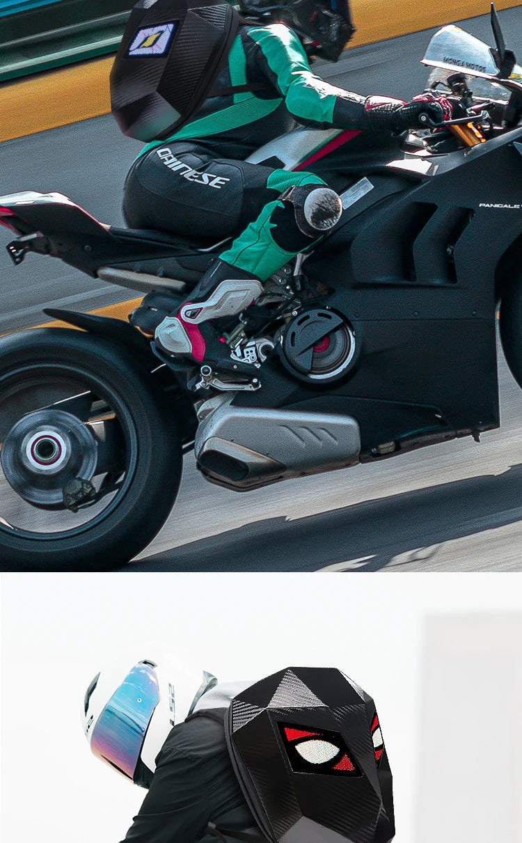 Motorcycle Backpack – Hard Shell Waterproof Helmet & Riding Gear Bag