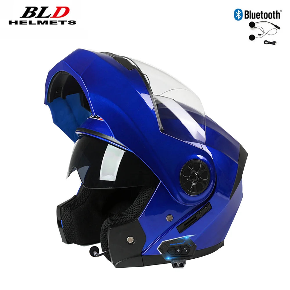 Bluetooth Modular Helmets – Full Face Motorcycle Helmet, Dual Visor, All-Season for Men & Women