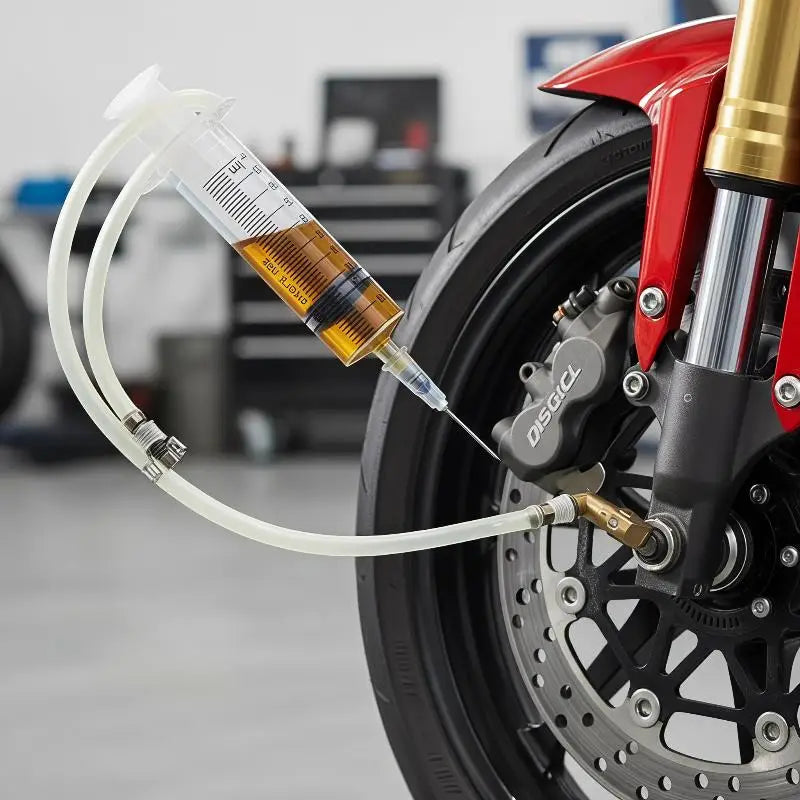 Motorcycle Brake Caliper Bleeder Syringe Tool Kit – Brake Caliper Tools – 100ml Hydraulic Disc Brake Air Bleeding & Fluid Replacement Tool with 26cm Hose & Hook – $12