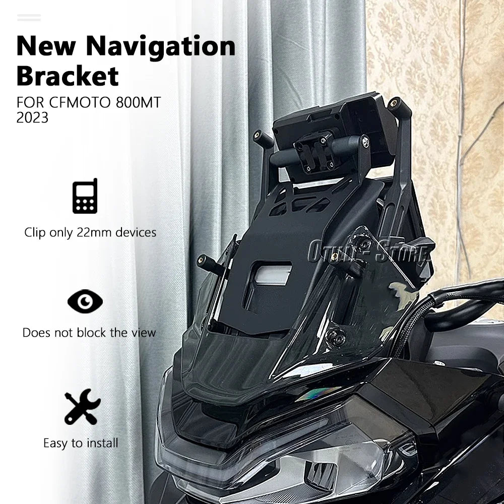 For CFMOTO 800MT 800mt 800 MT 2023 2024 2025 Motorcycle Front Wireless charging Mobile Phone Navigation Bracket GPS Mount