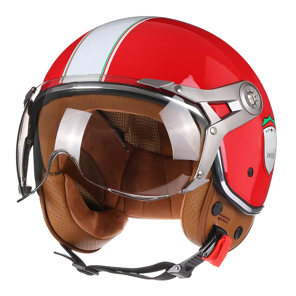 Open Face Helmets – DOT 3/4 Retro Motorcycle Helmet, Vintage Chopper & Scooter Helmet for Men & Women