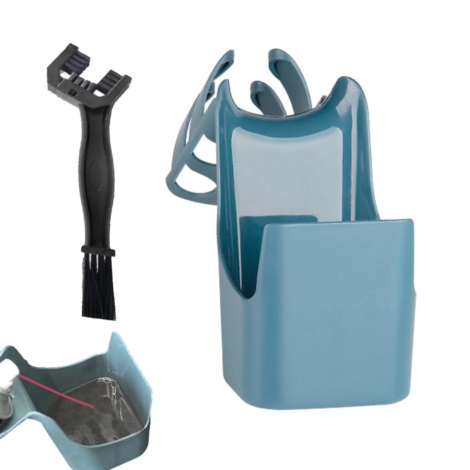 Motorcycle & Bicycle Chain Oil Storage Splash-Proof Tool Box with Brush – ABS Chain Scrubber & Dirt Cleaner Kit for Mountain Road Folding Bike – $10