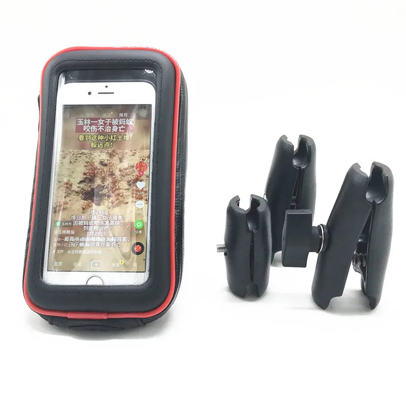 Waterproof Motorcycle Phone Pouch – Handlebar Mount Bag with Card Slots for Honda F5, CBR650F & VFR1200