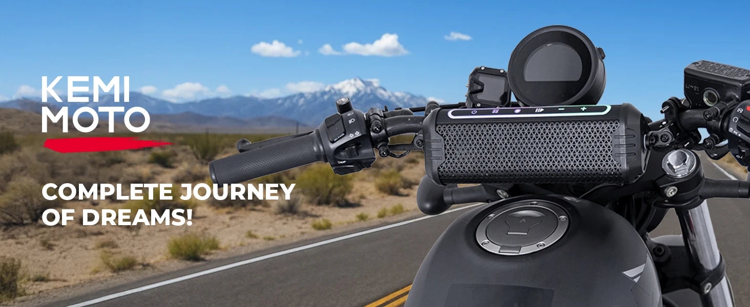 Motorcycle Speakers – KEMIMOTO Waterproof Bluetooth, USB & LED Audio