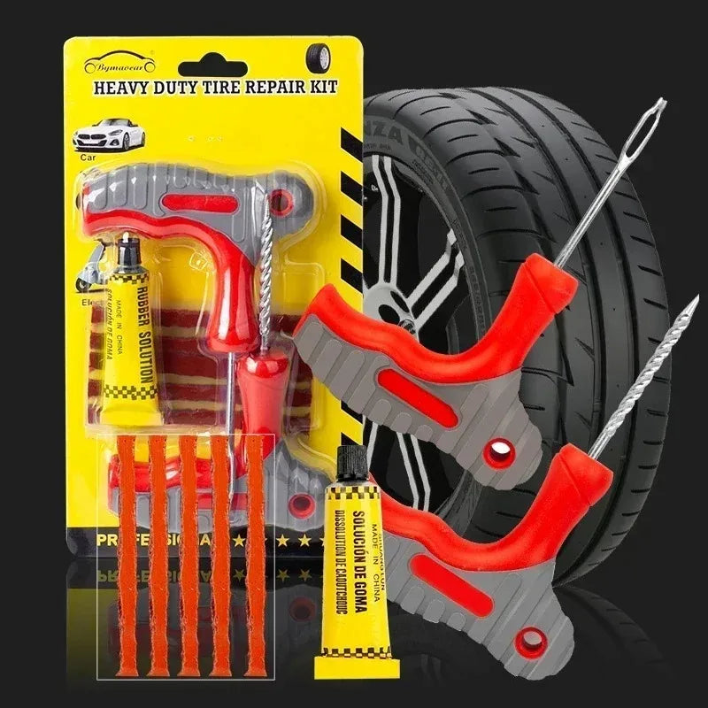 Tubeless Tire Repair Tool Kit with Rubber Strips – Set 1 / 2 / 3 / 4 – Motorcycle Car Truck – $20
