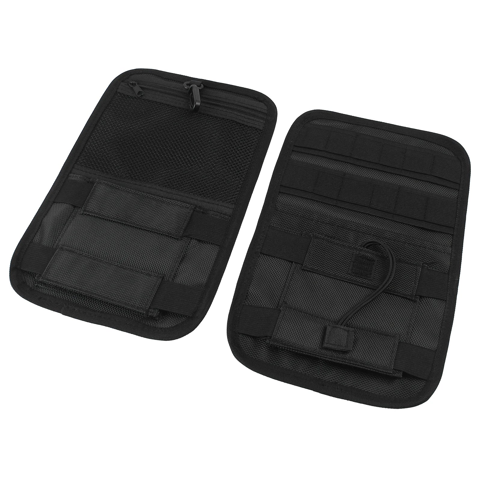 Motorcycle Saddlebag Organizer Hard Bags Storage Case for Harley Touring Street Glide Electra Glide 1980-2023 – Zippered Expandable Slip Pockets (2PCS)