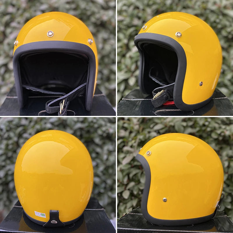Open Face Helmets – BLD 500TX Retro Motorcycle Helmet, Vintage Small-Shell Jet & Scooter Helmet