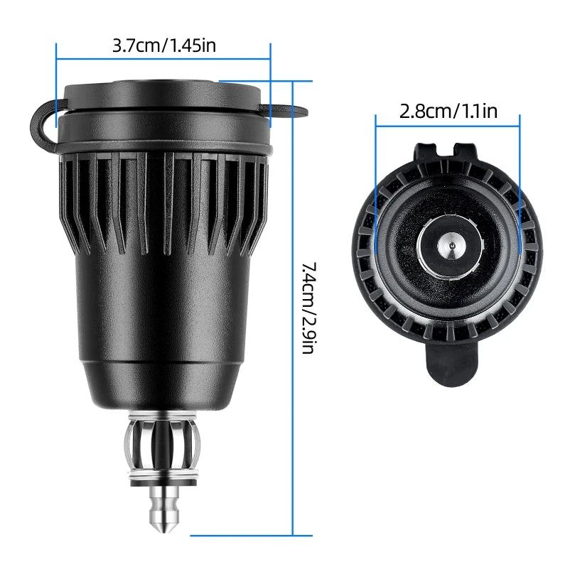 QC3.0 USB-C PD Motorcycle Fast Charger – Hella DIN Power Adapter for BMW R1250/R1300GS, Ducati & Triumph