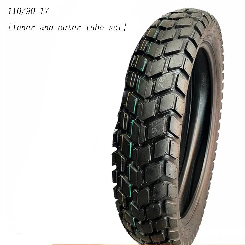 Off-Road Motorcycle Tire Set – Front 90/90-19 & Rear 110/90-17 Non-Slip Tires