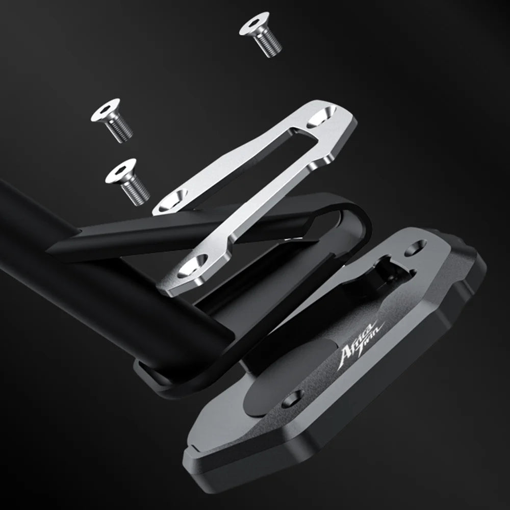 For Honda CRF1100L CRF 1100 L L4 Africa Twin 2020-2025 Motorcycle CNC Kickstand Foot Side Stand Extension Support Enlarge Plate – Otilli 6061-T6 Billet Aluminium CNC Black Blue Red