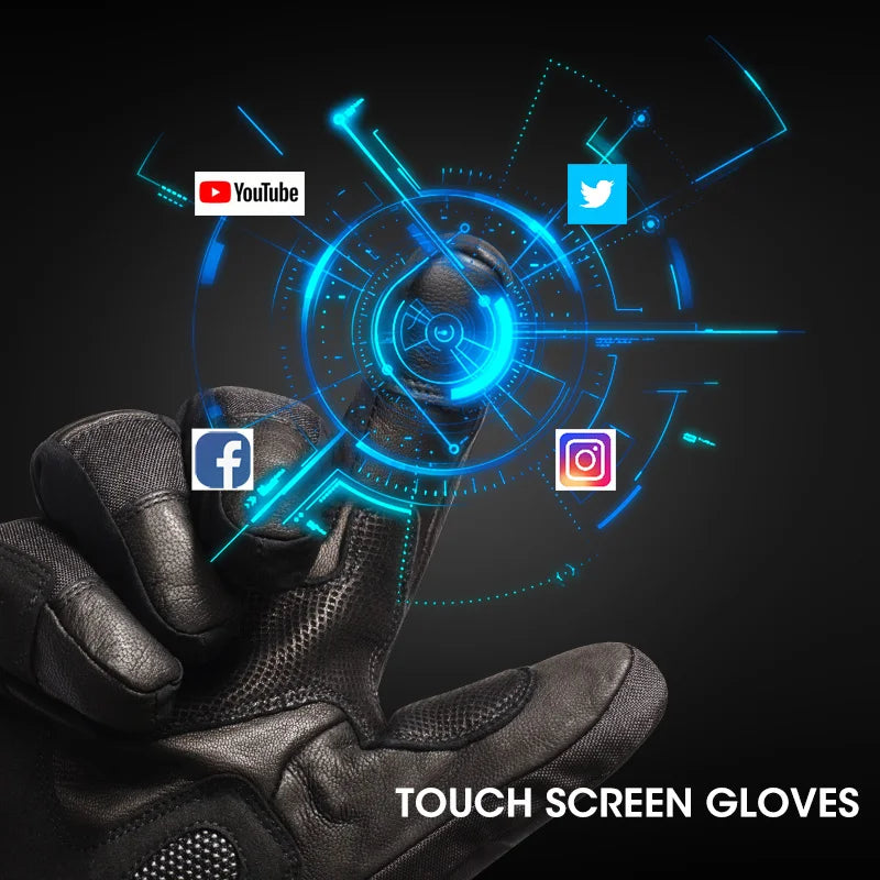 DW Heated Gloves Motorcycle Winter Heated Gloves Warm Waterproof Rechargeable Heating Thermal Gloves Snowmobile Battery Charger