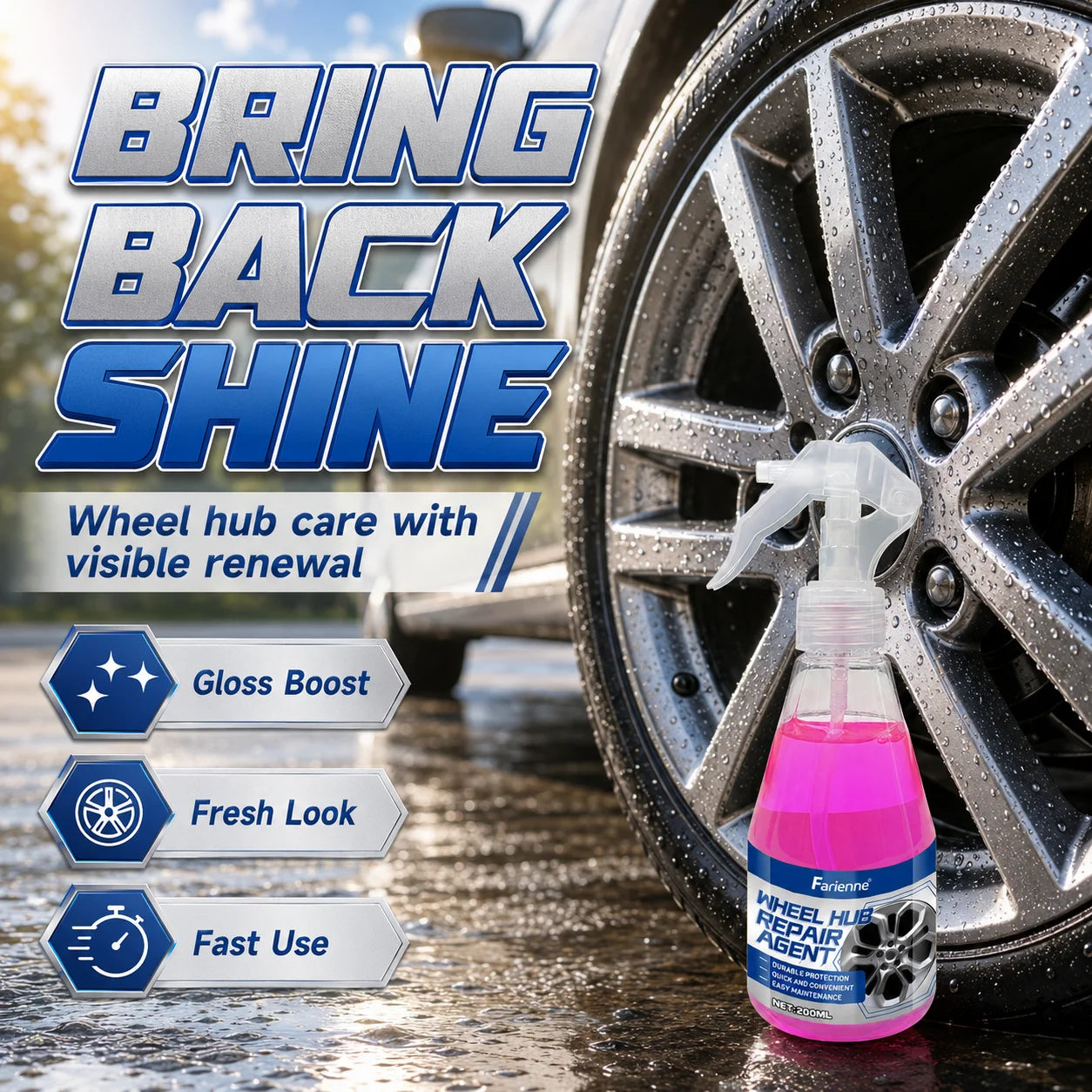 FARIENNE Auto Aluminum Wheel Cleaner