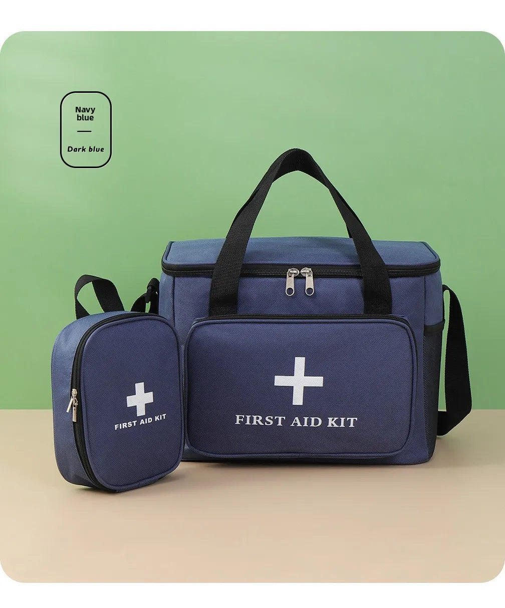 Outdoor Portable First Aid Kit Emergency Bag Household Medicine Storage Bag Partitioned Medical Cabinet Single-Shoulder Backpack