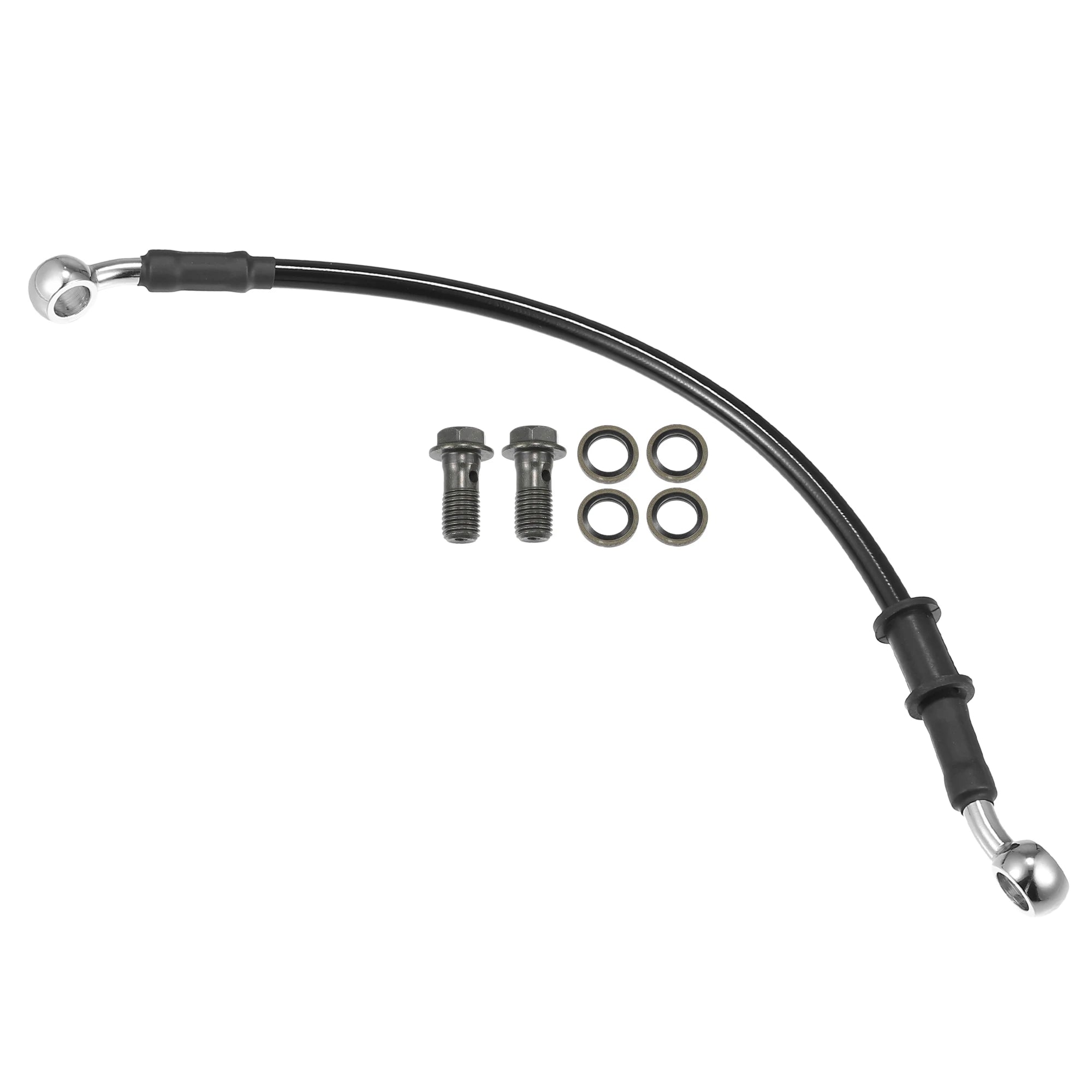 28° Braided Hydraulic Brake Hose – Brake Line Tools – Motorcycle Dirt Bike Motocross Brake Line Oil Hose – M10×1.25 – 30cm to 170cm – Black – from $18