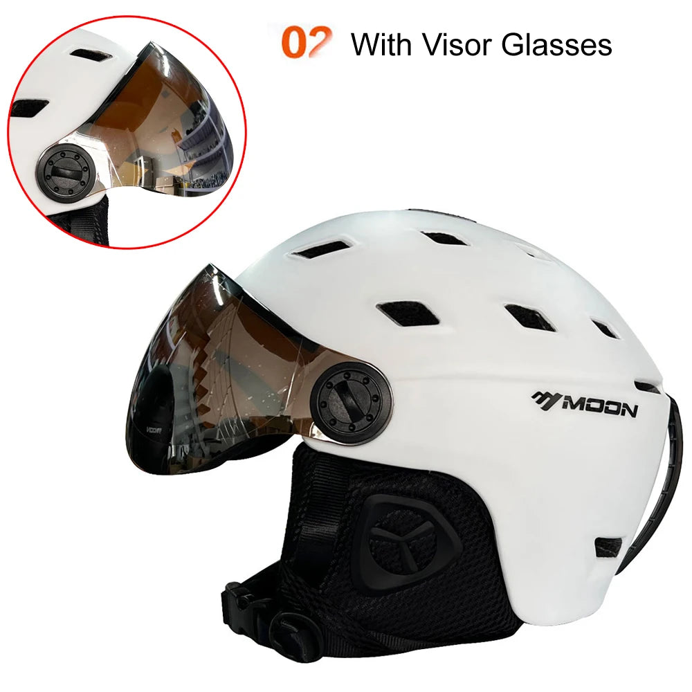 Ski and Snowboard Helmet with Integrated Goggles