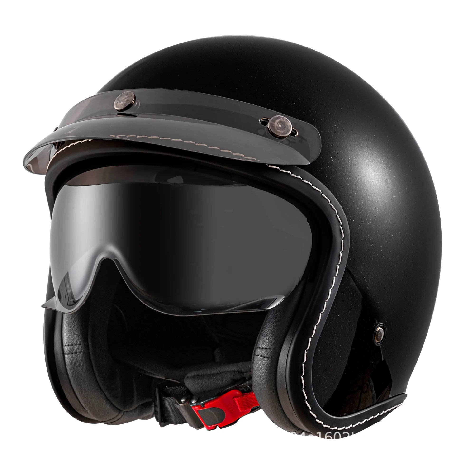 Open Face Helmets – 3/4 Retro Motorcycle Helmet, Dual Visor, Lightweight All-Season Unisex Design