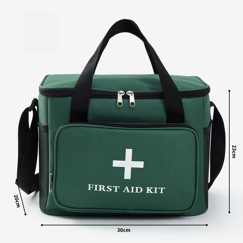 Outdoor Portable First Aid Kit Emergency Bag Household Medicine Storage Bag Partitioned Medical Cabinet Single-Shoulder Backpack