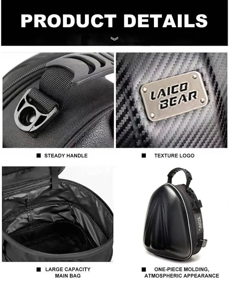 Motorcycle Backpack – Carbon Fiber Waterproof Large Capacity Travel Bag