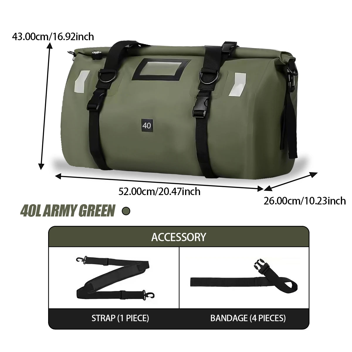 Motorcycle Backpack – Waterproof 20L/40L/66L Dry Travel Bag