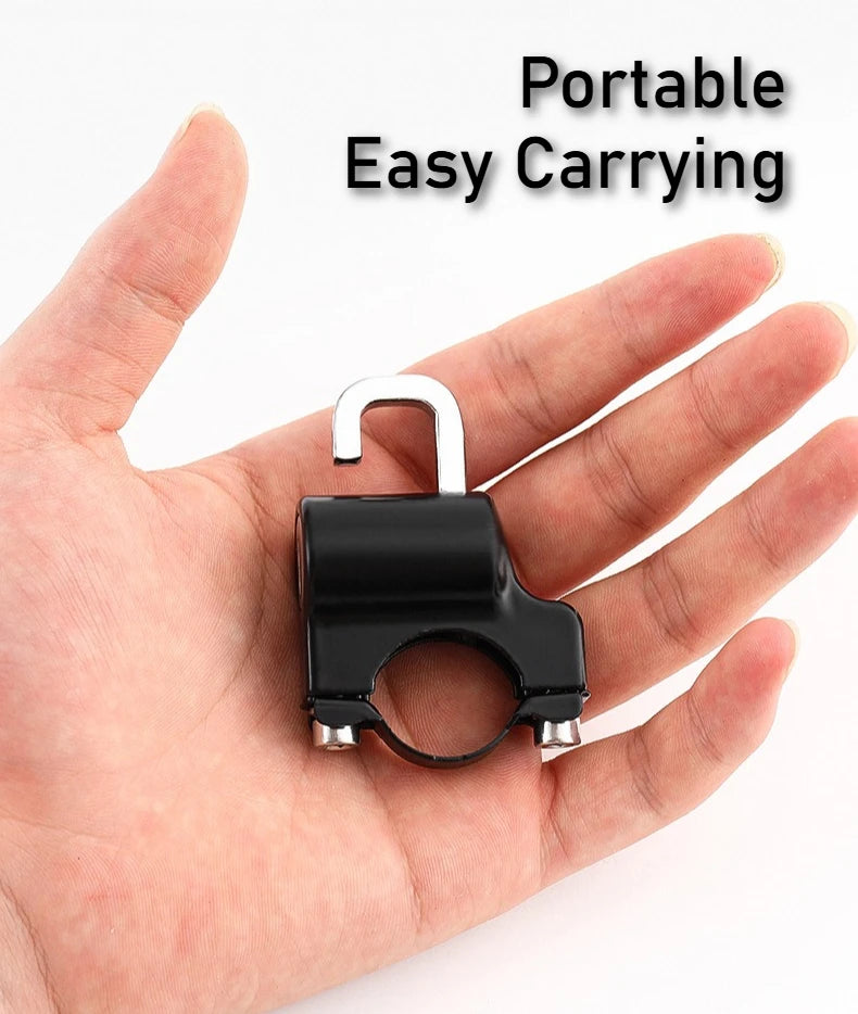 Universal Motorcycle Helmet Lock Security Anti-Theft Fixed Helmet Lock 22-24mm Handlebar Brake Handle Solid Lock Moto Accessory
