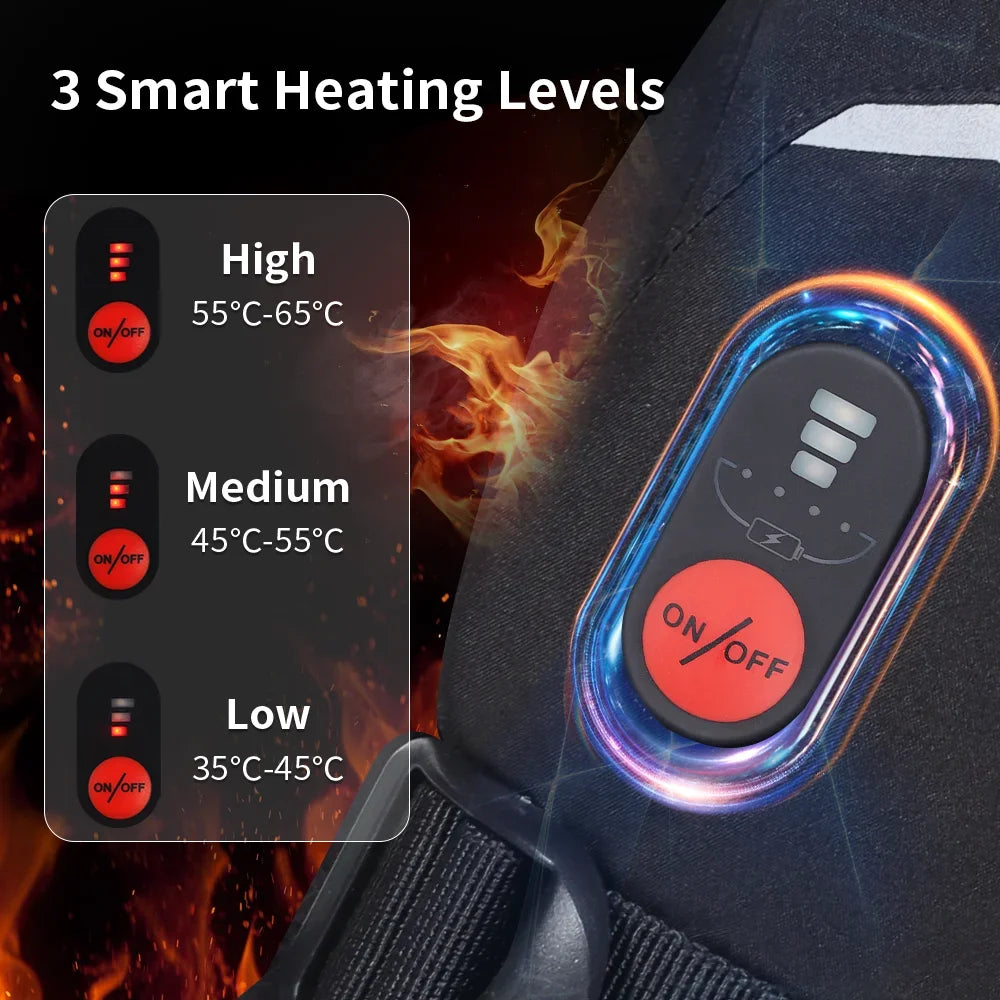 Heated Gloves with Rechargeable Battery Thermal Gloves for Women Men Husband Ski Motorcycle Glove Hand Warmer Heat