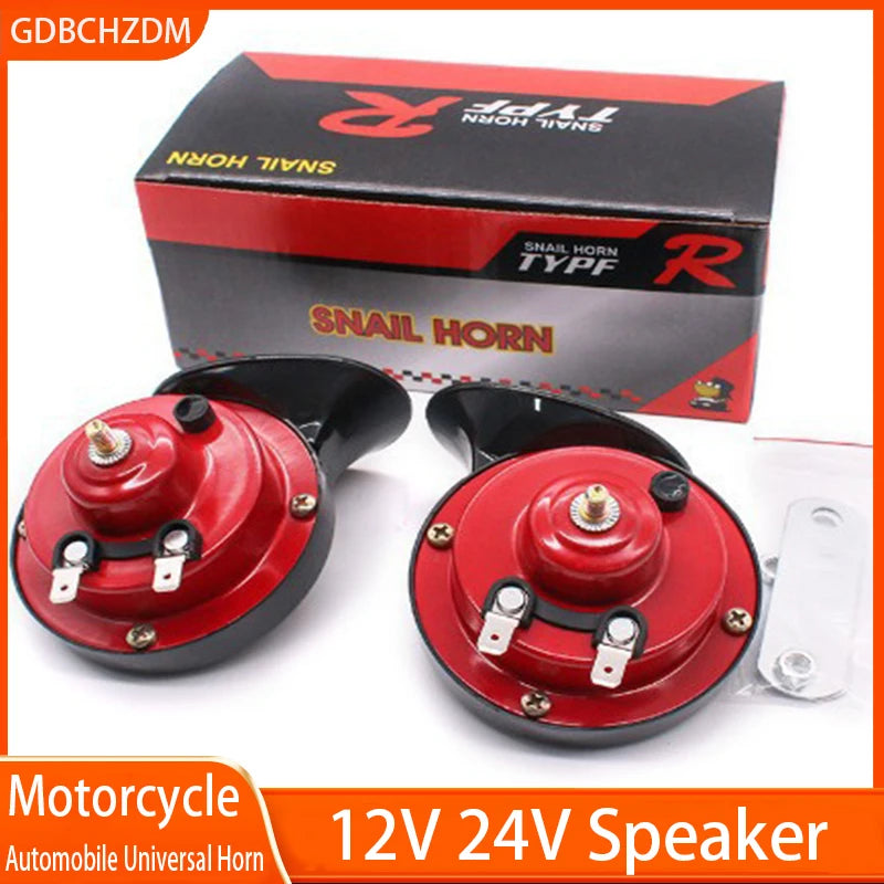 Motorcycle Horn – 12V 300dB High-Frequency Waterproof Snail Horn