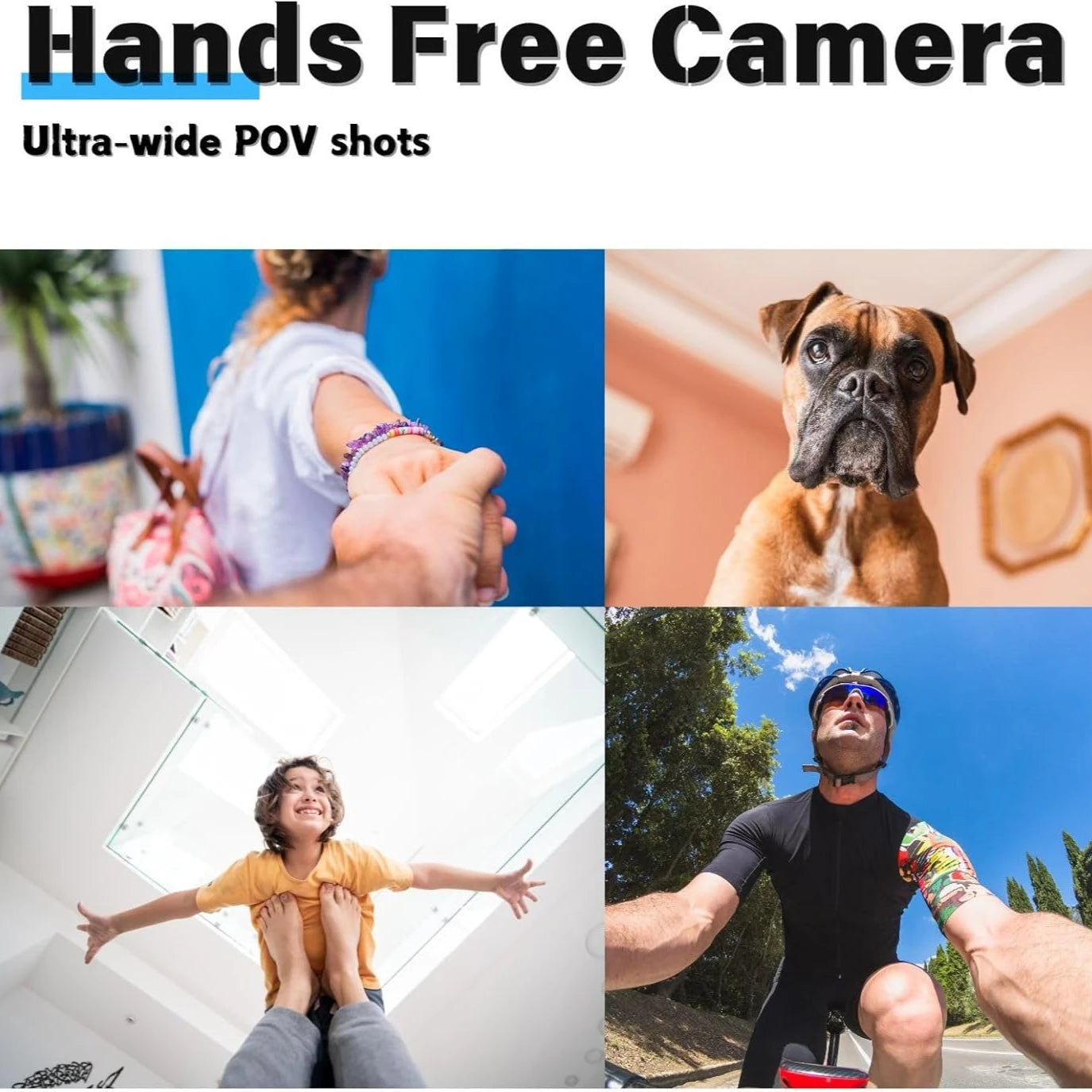 1080P Thumb Motorcycle Helmet Cam Tiny Portable Spring Clip POV Action Camera 8MP Sony Sensor Hands-Free Vlogging Motorcycle Camera for Cycling Motorcycle Bike