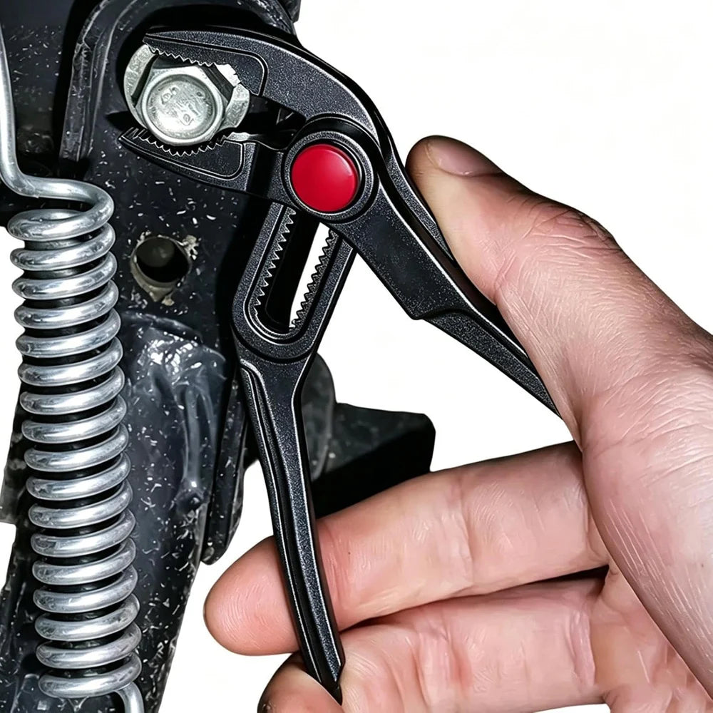 4-Inch Mini Pliers Wrench – Brake Caliper Tools – Rust-Resistant Electroplated Smooth Parallel Jaws Non-Slip Grooved Handle Alloy Steel – Black / Silver – $32
