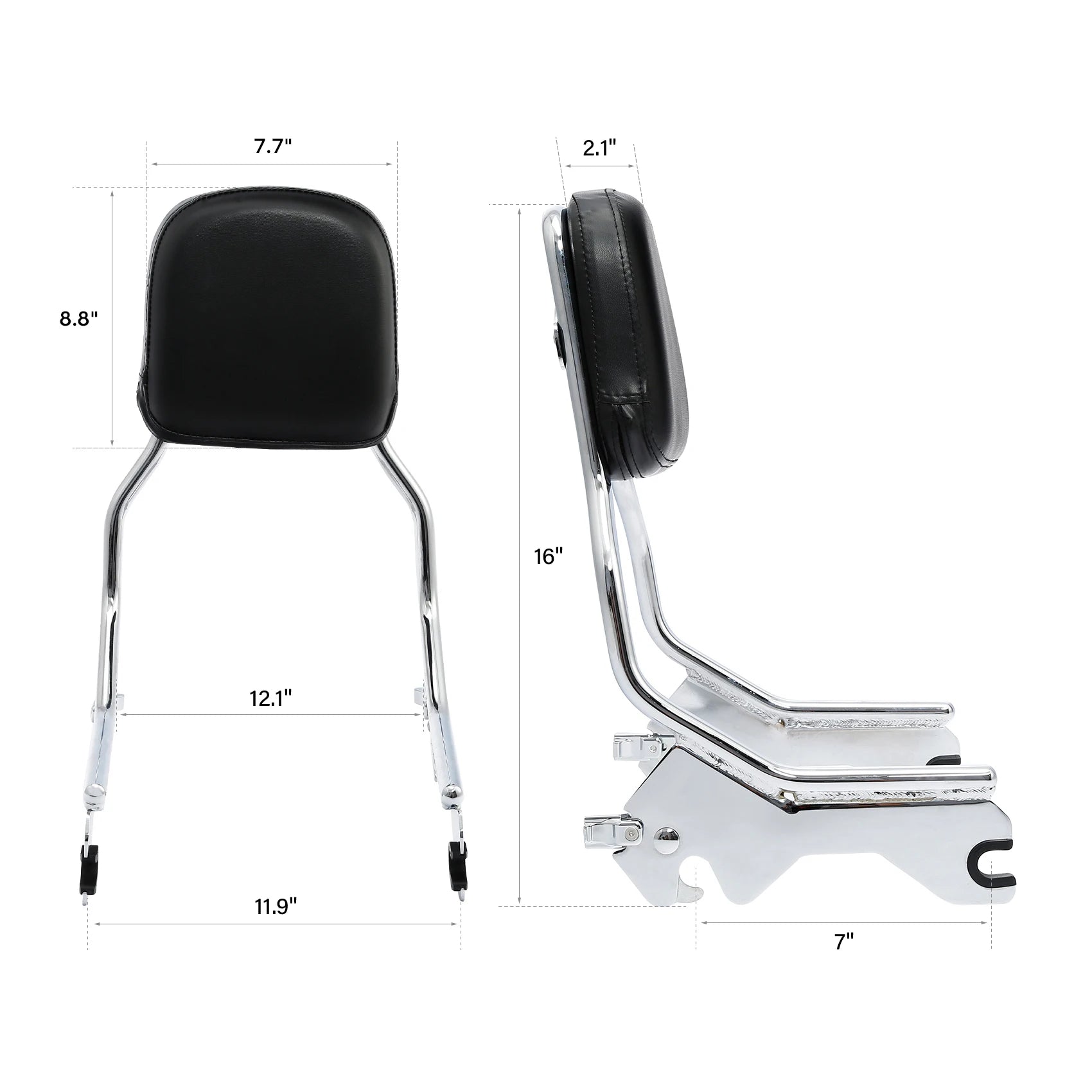 Sissy Bar Upright Backrest W/ Pad For Harley Softail Low Rider FXLR ST FXLRST 2018-2023 Sport Glide FLSB 2018-2025 Motorcycle