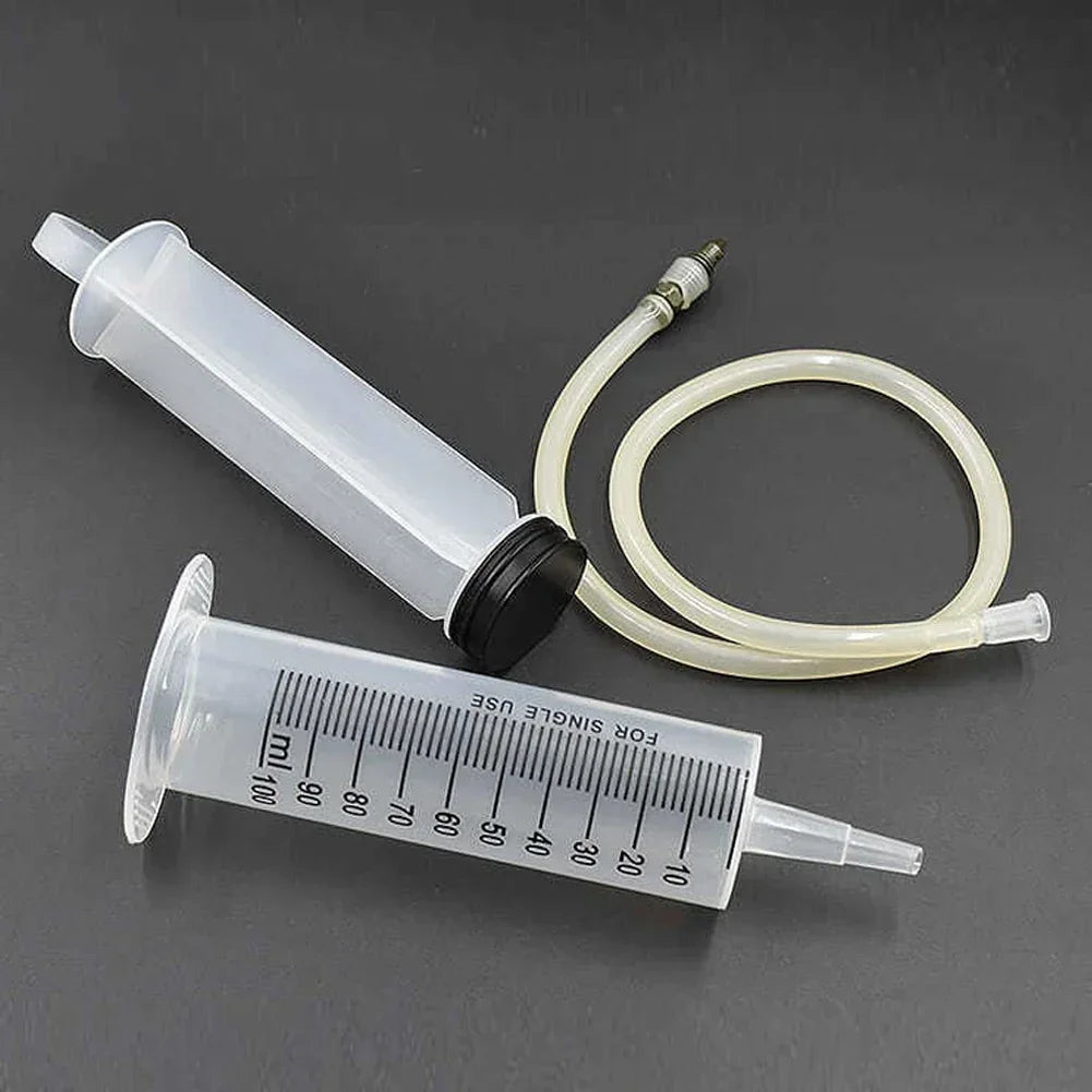 Motorcycle Disc Brake Hose Air Bleeding Tool – Brake Caliper Tools – 100ml Hydraulic Fluid Brake Pump Caliper Repair Vacuum Injector – Black – $18