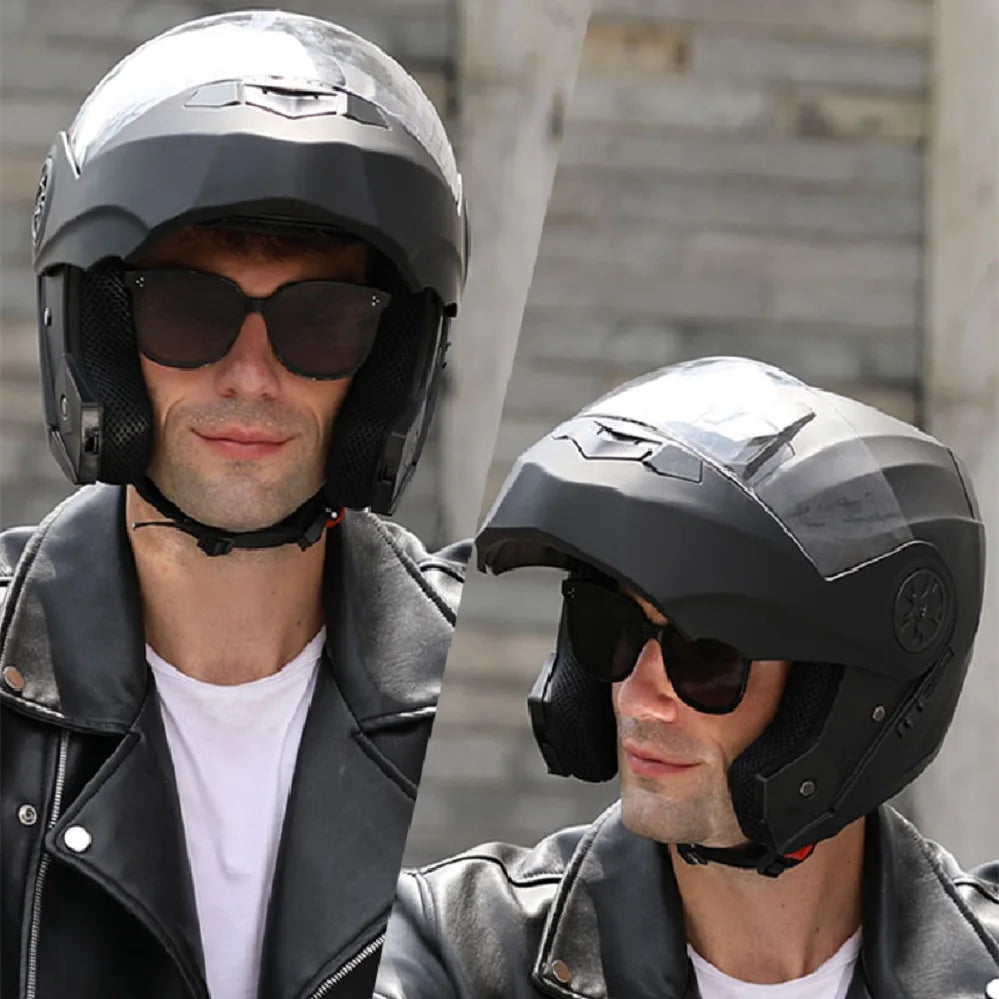 Bluetooth Modular Helmets – Full Face Motorcycle Helmet, Dual Visor, All-Season for Men & Women